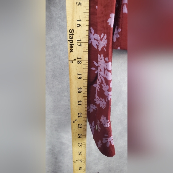 Madewell blouse V-Neck Button-Front Shirt Floral Print Size L - Picture 10 of 14